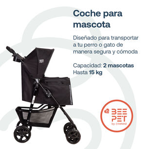 Coche Mascota Plegable Pro Perro Gato Negro Beepet Bebesit