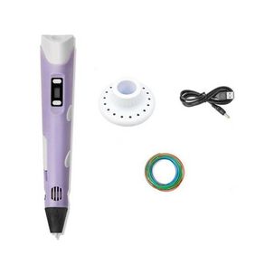 Lapiz Impresora 3d Morado Con 3 Filamentos