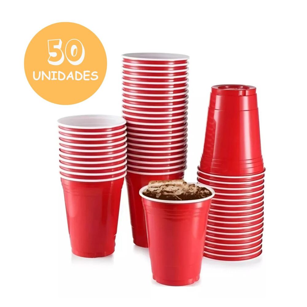 Pack 50 Vasos Desechables De 473ml Para Fiestas Celebracion image number 0.0