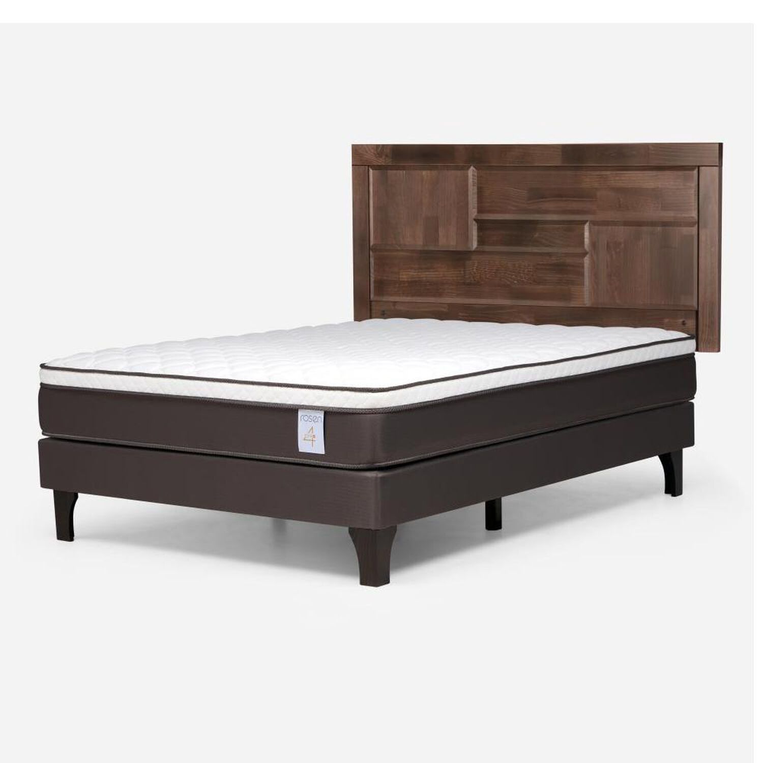 Cama Europea Rosen New Style 4 Plus / Full / Base Normal + Respaldo image number 1.0