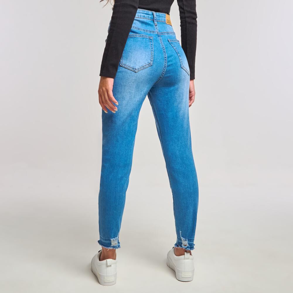 Jeans Rotura En Basta Tiro Alto Super Skinny Mujer Freedom image number 3.0