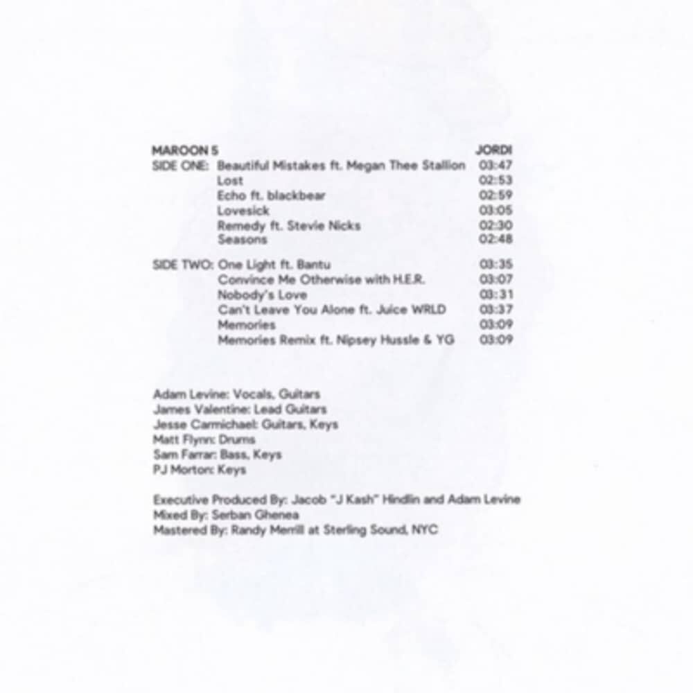 Maroon 5 - Jordi | Cd image number 3.0