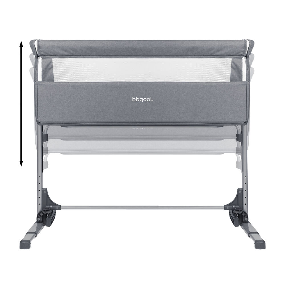 Cuna Colecho Mecedora Mosquitero Next2us Grey + Colch&oacute;n image number 5.0