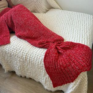 Manta Tejida Estilo Sirena Xl | Suave, C&aacute;lida Y Decorativa