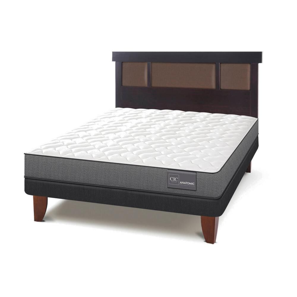 Cama Europea Cic Anatomic / 2 Plazas / Base Normal + Respaldo image number 2.0