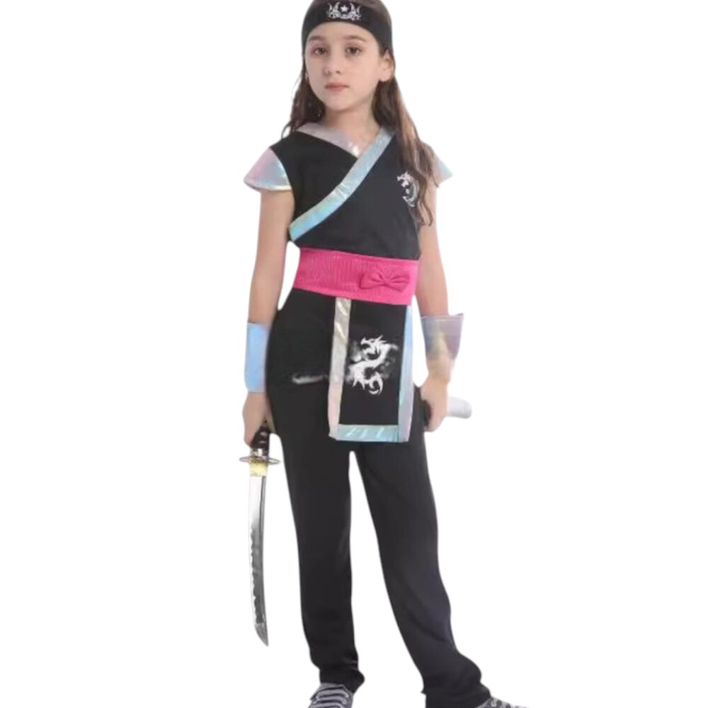 Disfraz Traje Infantil Ninja Dragon Ni&ntilde;a image number 3.0