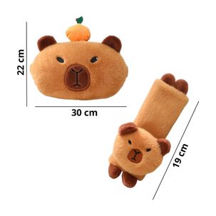 Kit Reposacabezas Y Protector Cinturon De Seguridad Capibara