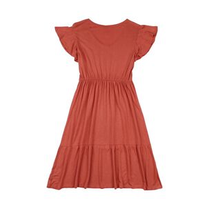 Vestido Manga Corta Con Vuelos Cuello Redondo Mujer Freedom