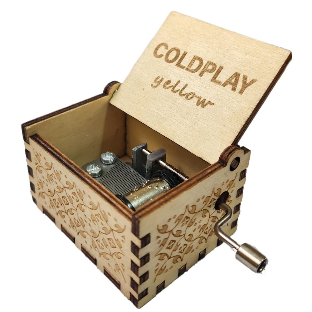 Caja Musical Coldplay Yellow Con Manivela image number 1.0