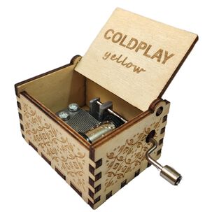 Caja Musical Coldplay Yellow Con Manivela