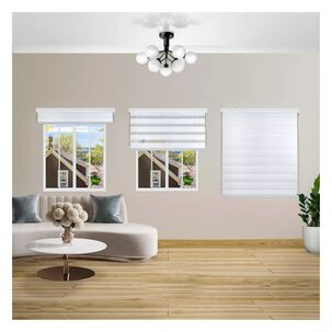 Cortina Roller D&uacute;o Zebra Blanco 140x200 Cm