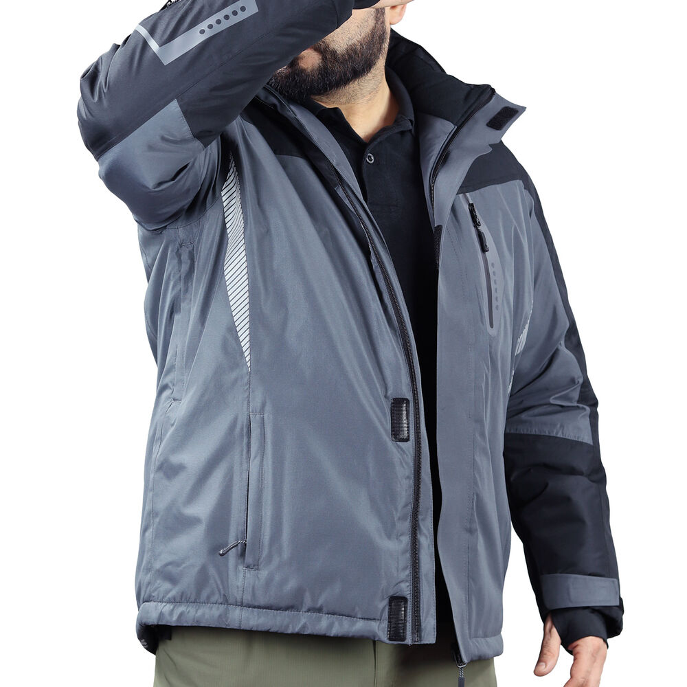 Parka Hombre Impermeable Absolute Zero Gris Z-5000 image number 3.0