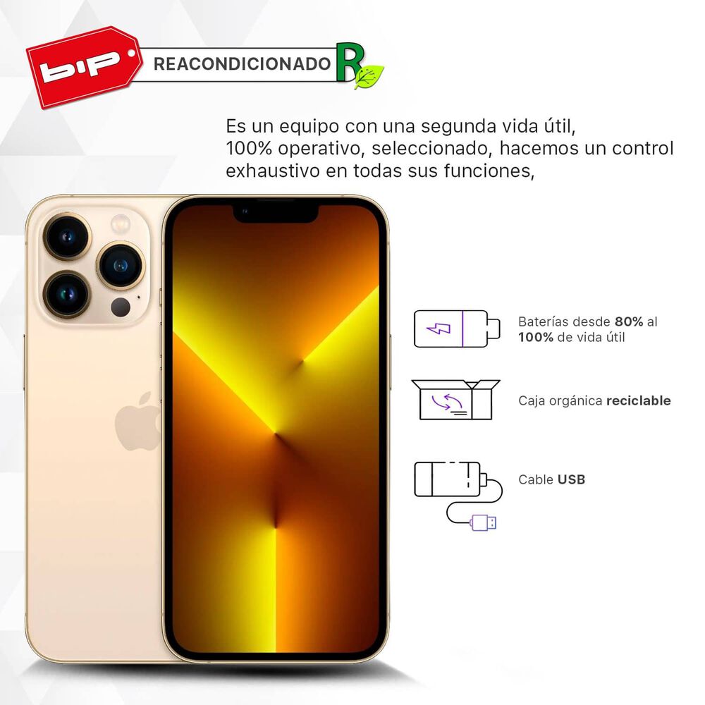 Iphone 13pro Gold 128gb - Reacondicionado Grado A image number 0.0