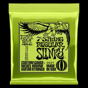 Cuerdas Guitarra El&eacute;ctrica De 7 Regular Slinky Ernie Ball 10-56 2621