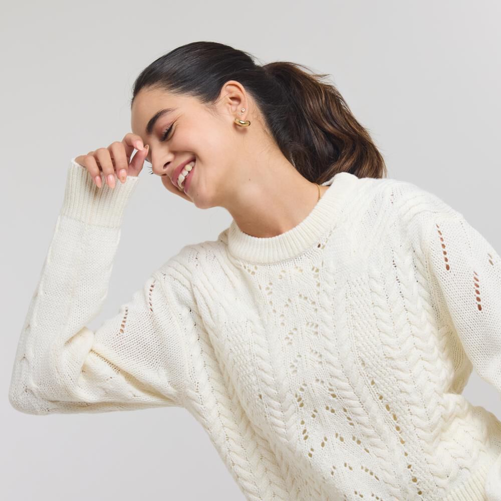 Sweater Regular Manga Larga Cuello Redondo Mujer Freedom image number 4.0