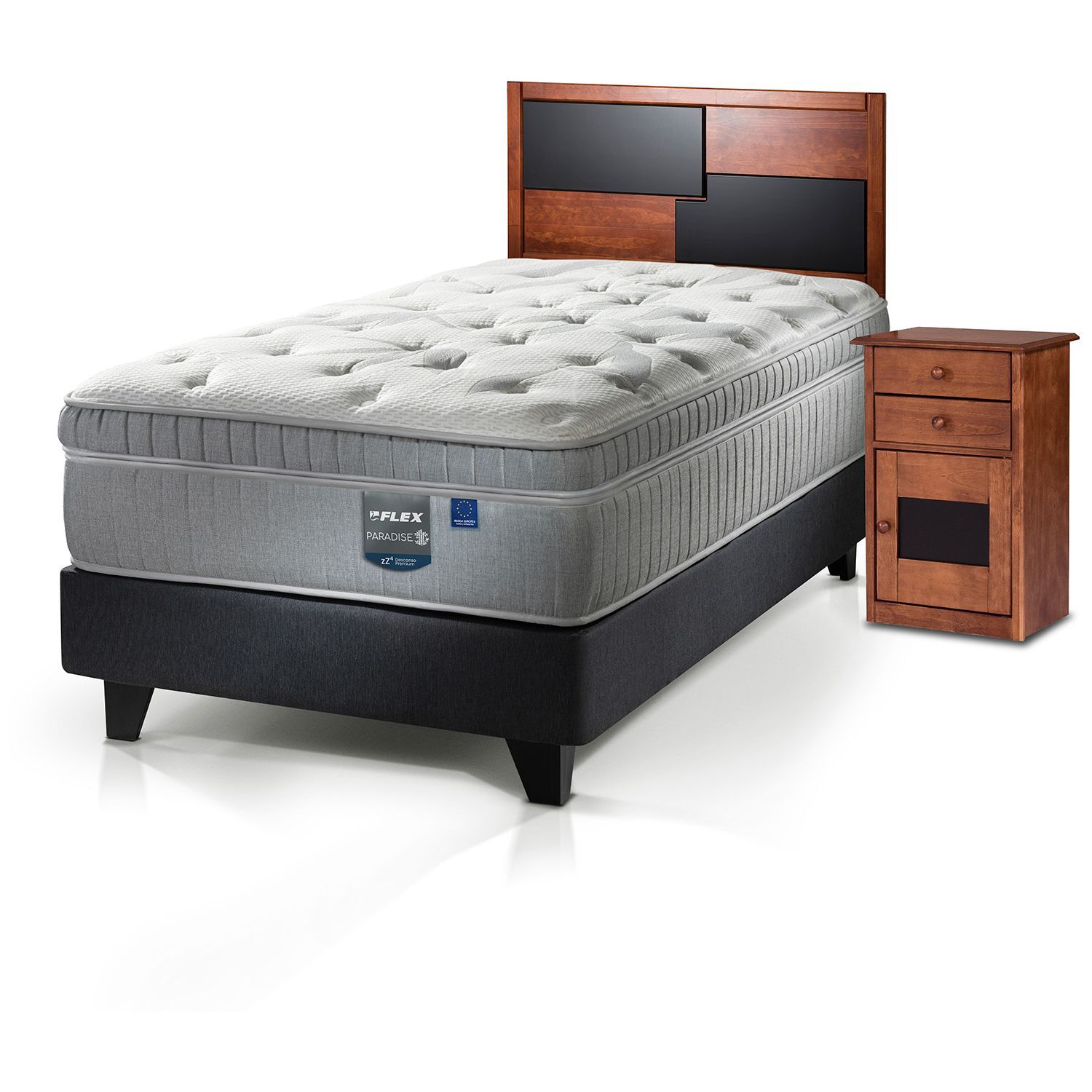 Cama Europea Flex Paradise / 1.5 Plazas / Base Normal + Respaldo image number 2.0