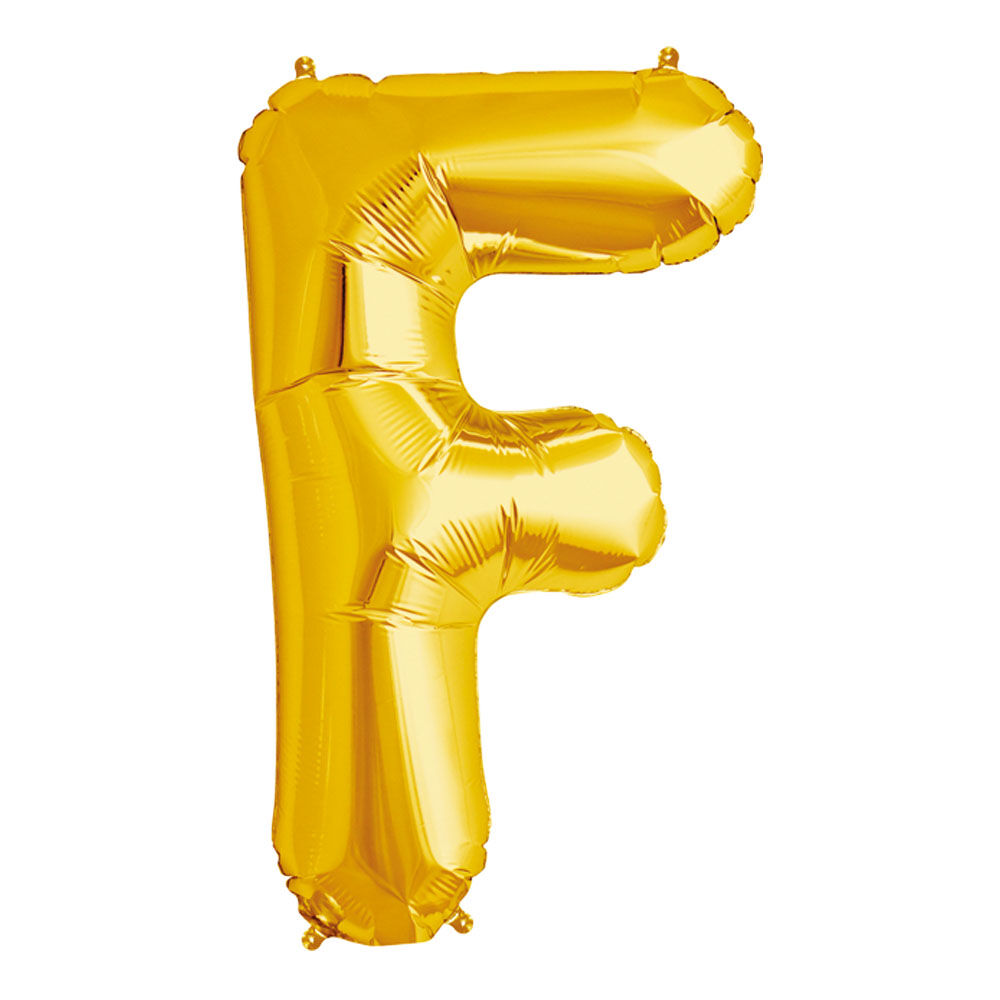 Globo Metalico Dorado 76cm App Letra F image number 0.0