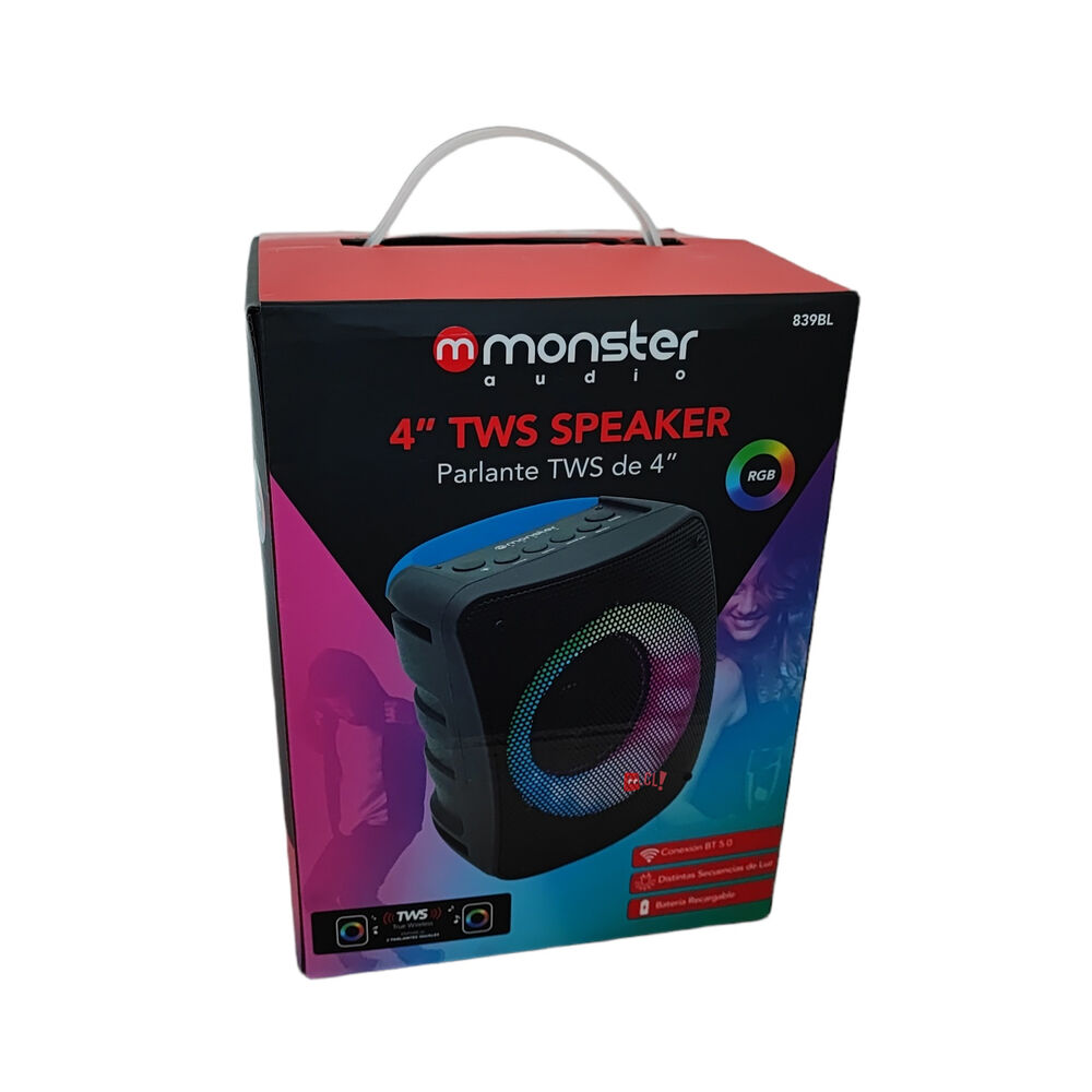 Parlante Monster Bluetooth 4 Pulgadas 839bl 10w - Ps image number 3.0