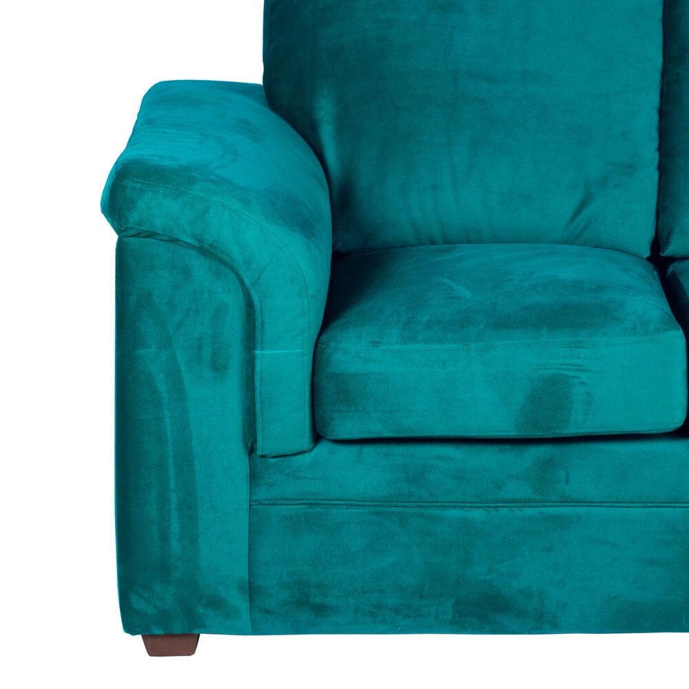 Sofa Ancona 2 Cuerpos Tela Velvet Turquesa image number 3.0