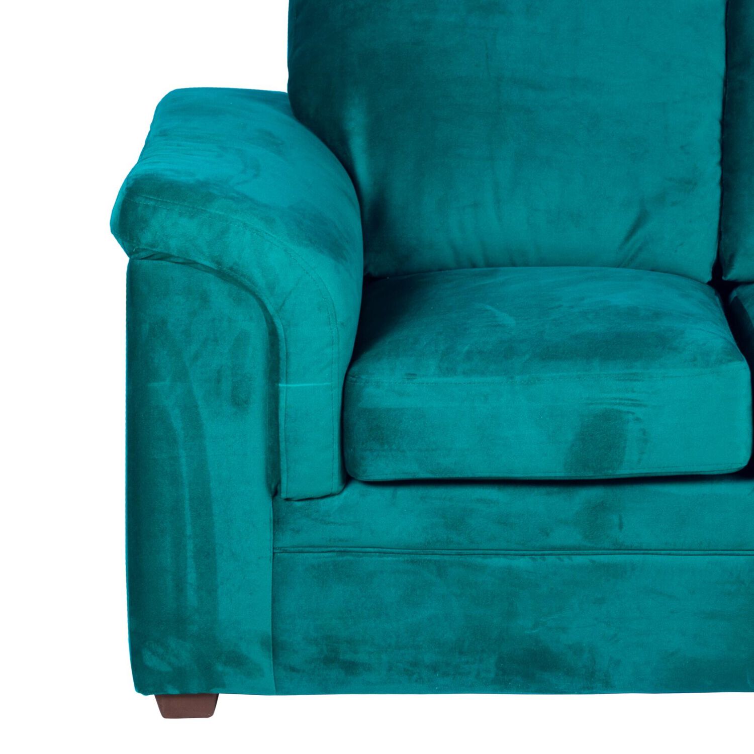 Sofa Ancona 2 Cuerpos Tela Velvet Turquesa image number 3.0