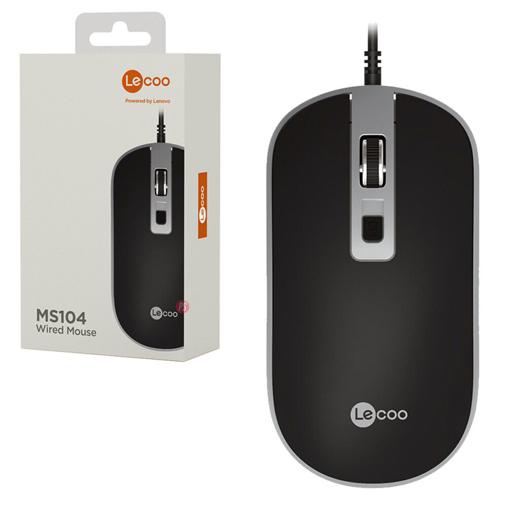 Mouse Usb Dpi Ajustable Lecoo Ms104 Negro - Ps image number 2.0