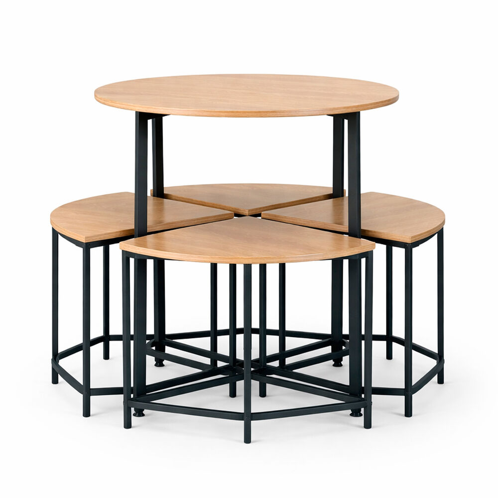 Comedor 4 Sillas Mesa Redonda 80x80 Industrial image number 5.0