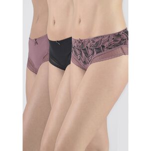 Pack 3x Pantaleta Algod&oacute;n P314.0024-neg5 Kayser