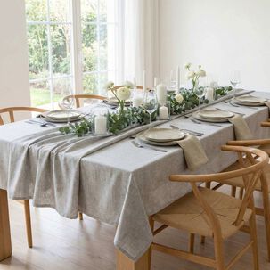 Mantel De Algod&oacute;n Max Liso Gris 157x227 Cm