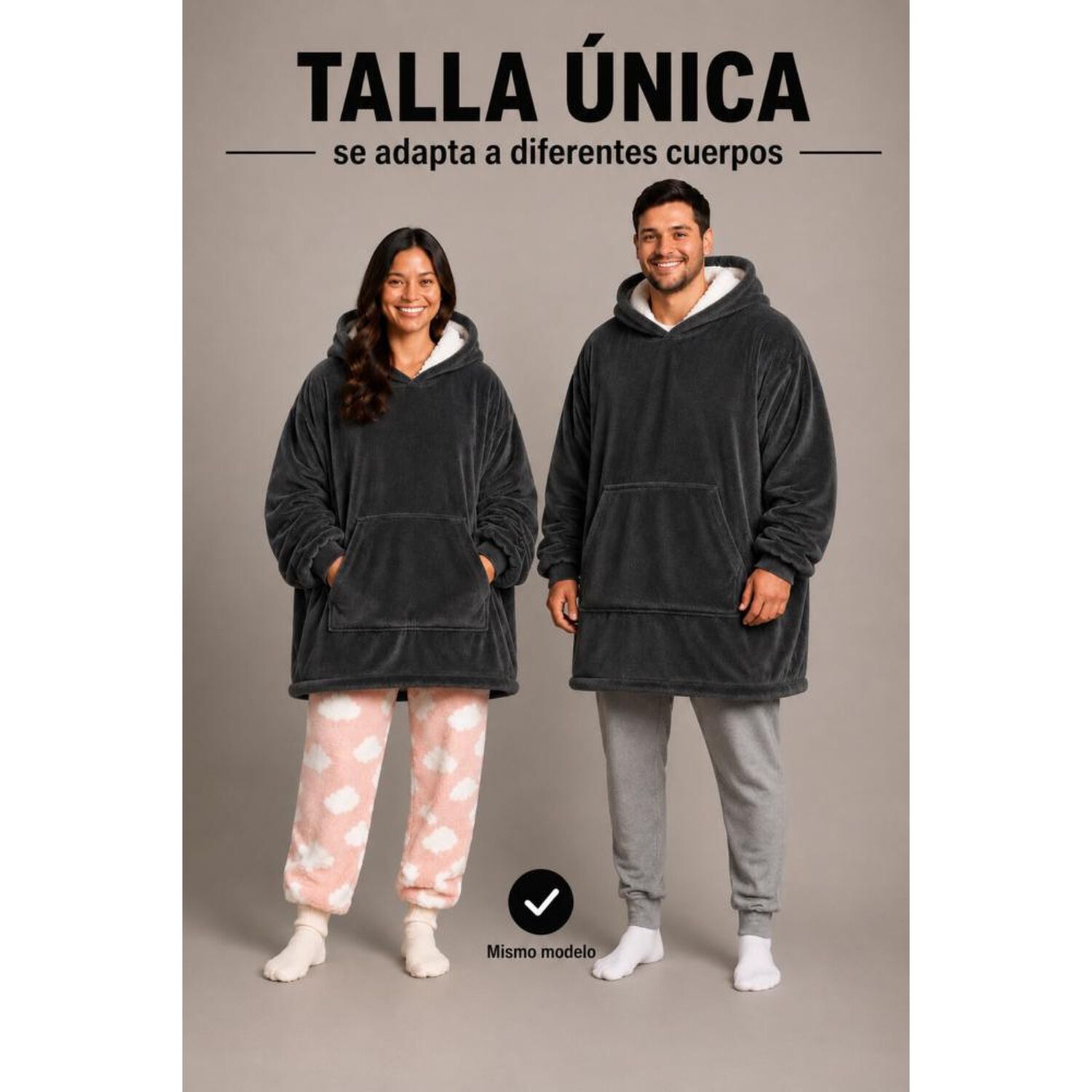 Poleron Felpa Capucha Manta Polar Invierno Unisex Talla Unic image number 51.0