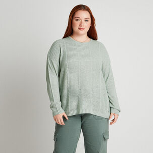 Sweater Trenzado Verde Menta