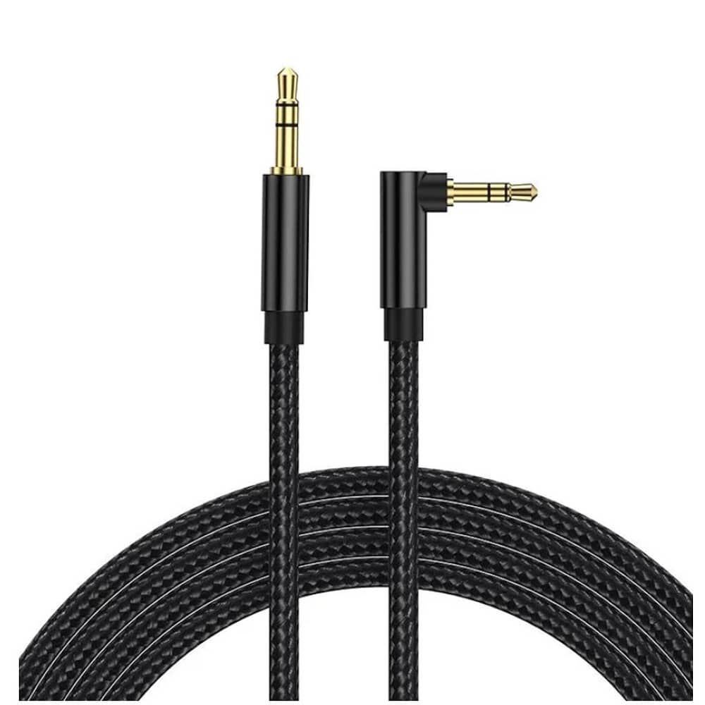 Cable Auxiliar Audio 3 Metros En 90 Negro image number 0.0