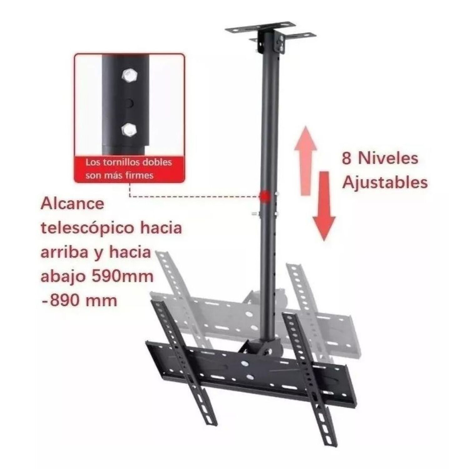 Soporte Tv Techo O Pared Ajustable Base 32 A 85 Plg image number 6.0