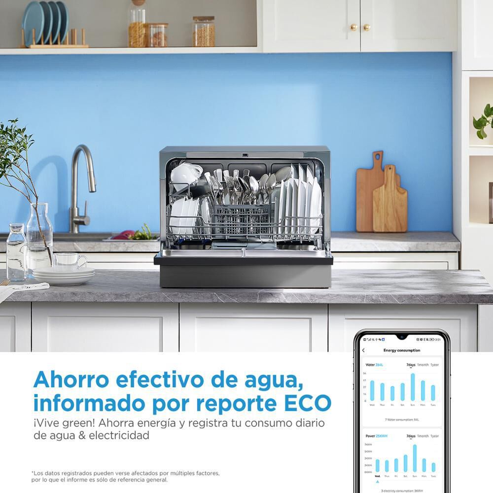 Lavavajilla Midea MDWTF0602MS / 6 Cubiertos image number 6.0