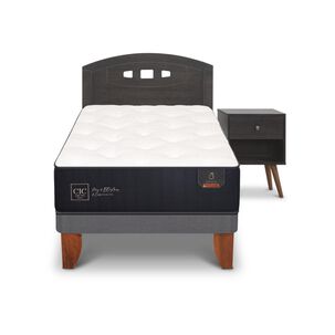 Cama Europea Cic Premium / 1.5 Plazas / Base Normal + Set De Maderas