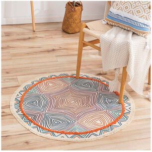 Alfombras Redondas Kilin Lino-algodon 120 Cm Mod04