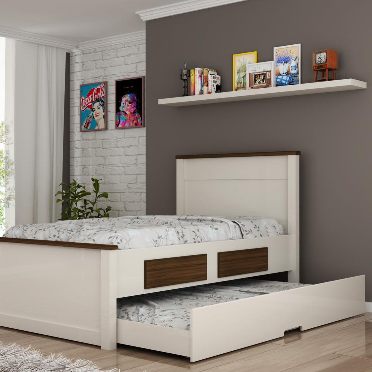 Cama Decocasa Nido Houston / 1.5 Plazas image number 2.0