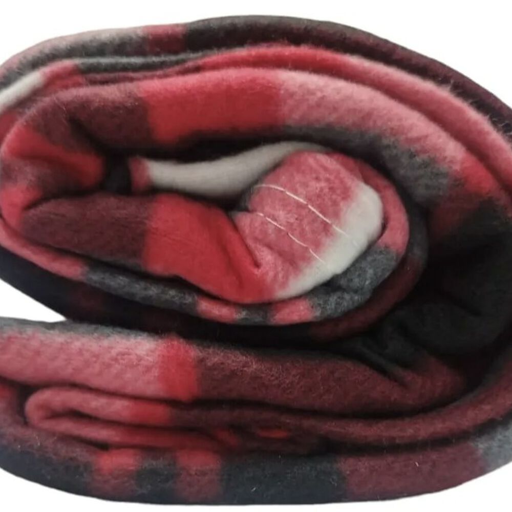 Frazada De Polar 2plazas 200x230cm Manta Estampada. Roja image number 0.0