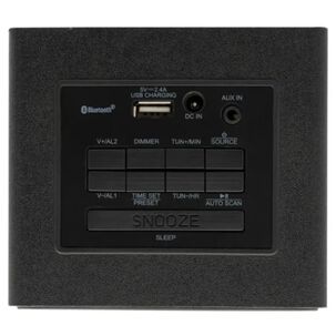 Radio Fm Reloj Led Bluetooth Alarma Negro Par3206bt