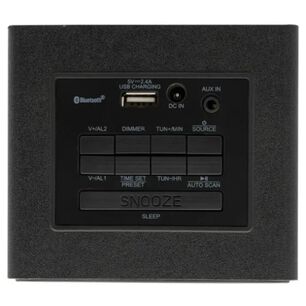 Radio Fm Reloj Led Bluetooth Alarma Negro Par3206bt