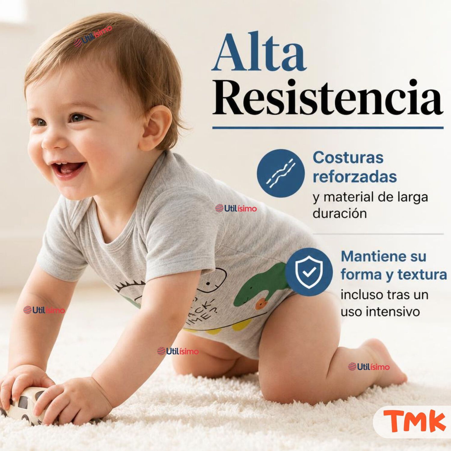 Pack 5 Bodys Manga Corta 100% Algod&oacute;n Tedmimak Ni&ntilde;o Little Adventurer image number 9.0