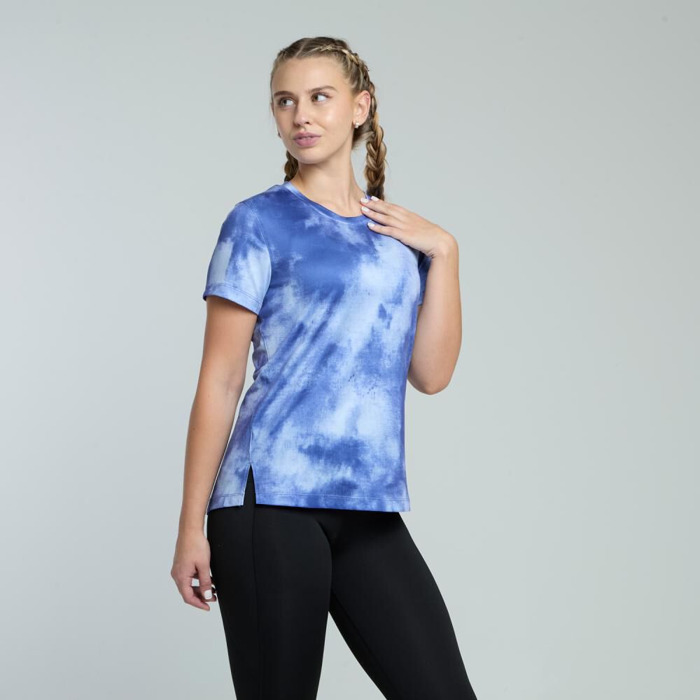 Polera Deportiva Estampada Manga Corta Cuello Redondo Mujer Wetland image number 2.0