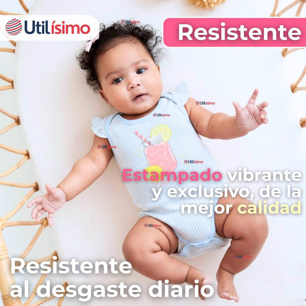 Pack 4 Bodys Ni&ntilde;a Manga Corta Tedmimak 100% Algod&oacute;n Little Bee image number 7.0