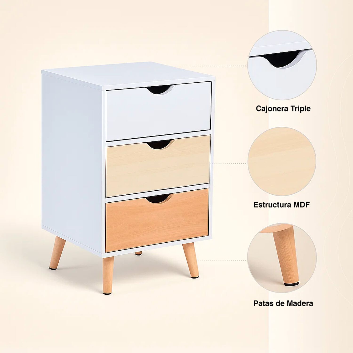 Pack De 2 Veladores Eames 3 Niveles 40x35x62 image number 4.0