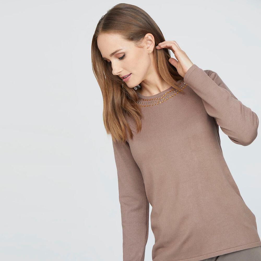 Sweater Liso Con Brillos Mujer Lesage image number 0.0