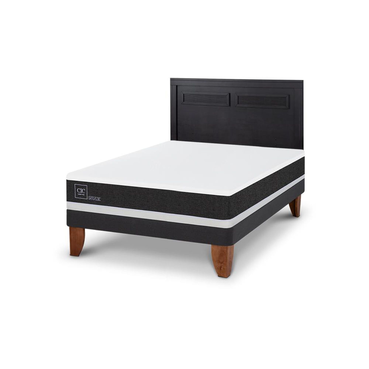 Cama Europea Cic Ortopedic / 2 Plazas / Base Normal + Respaldo image number 3.0