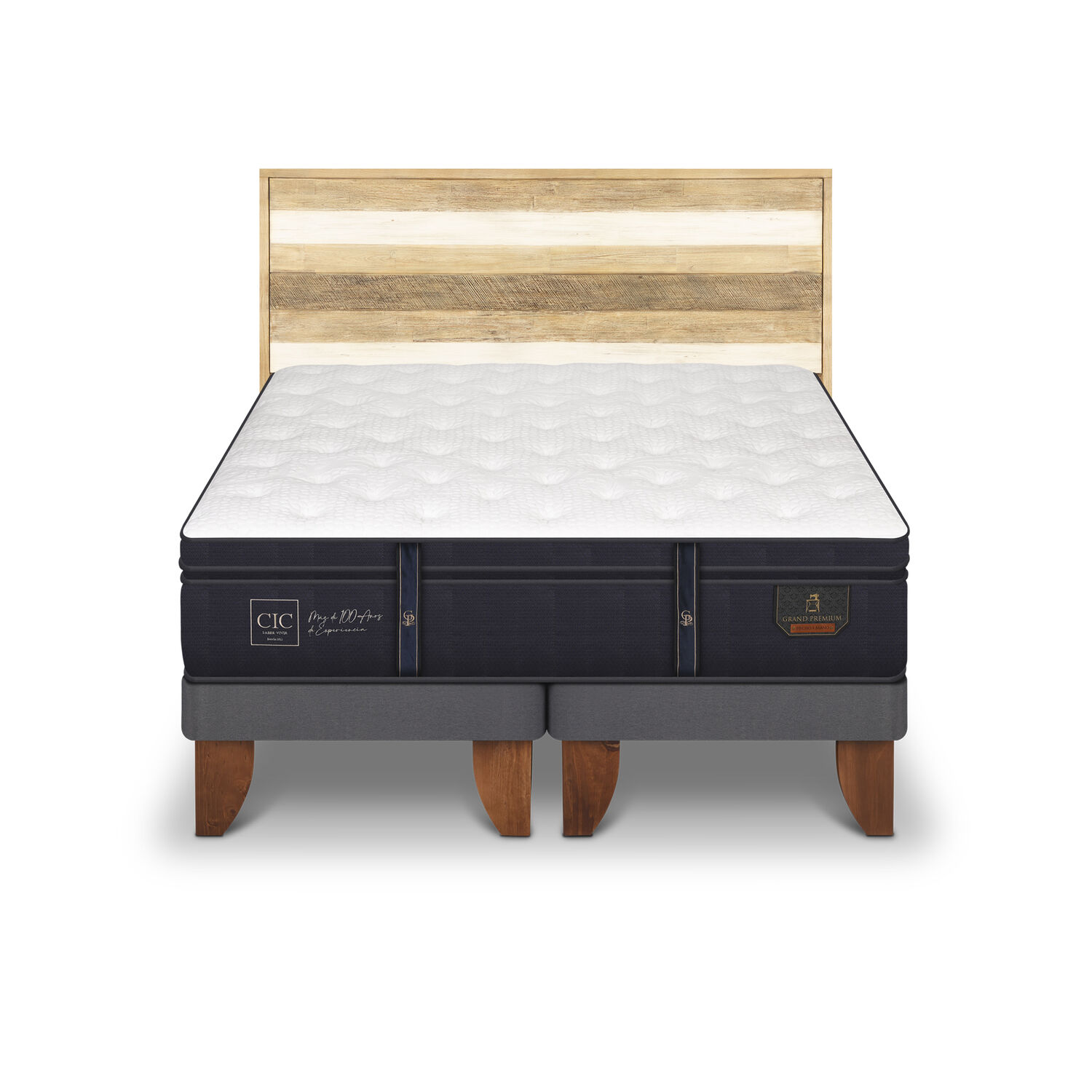 Cama Europea Cic Loira / Super King / Base Dividida + Respaldo image number 0.0