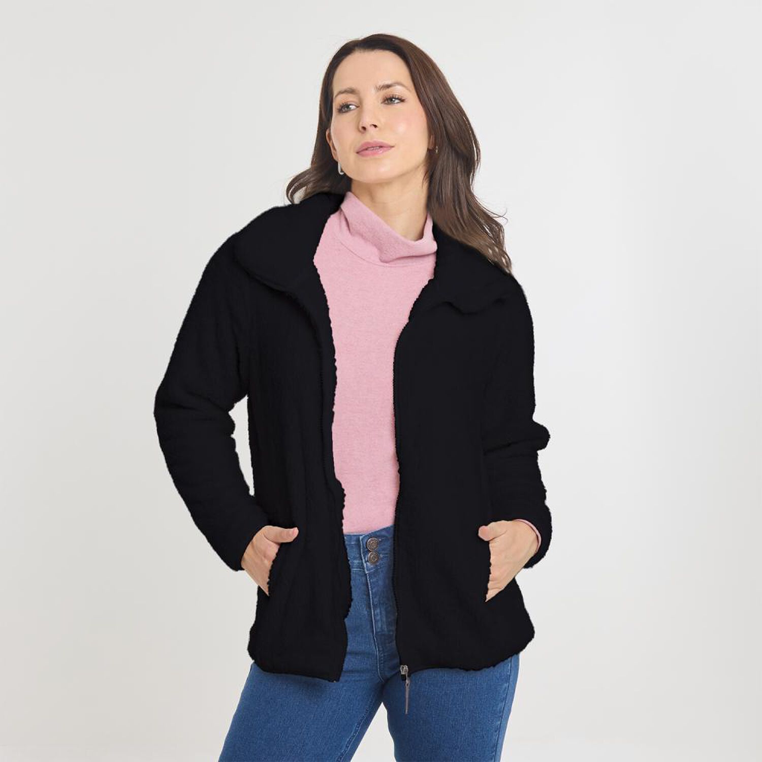 Poler&oacute;n Polar Fleece Manga Larga Cuello Alto Mujer Geeps image number 0.0