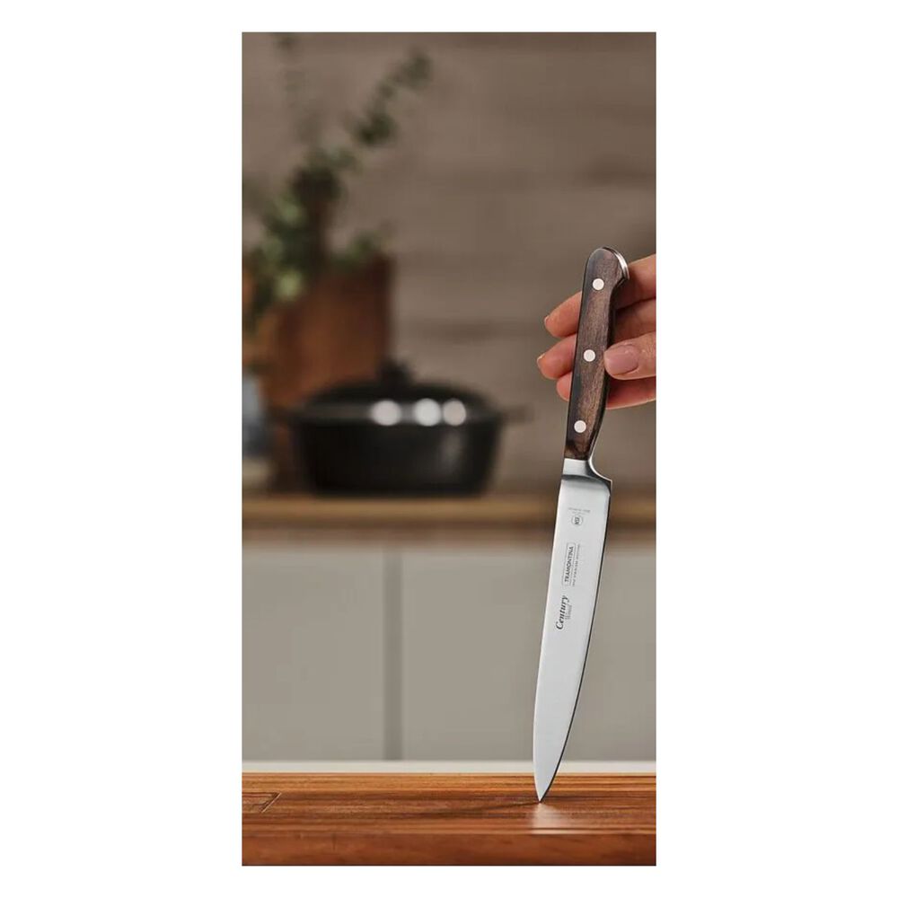 Cuchillo Century Wood Hoja Acero Inoxidable Utility Tramontina 8 Pulga image number 1.0