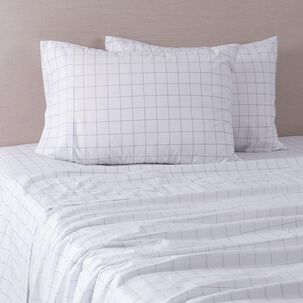 Sabana 180 Hilos Estampada Sohome King Blanc