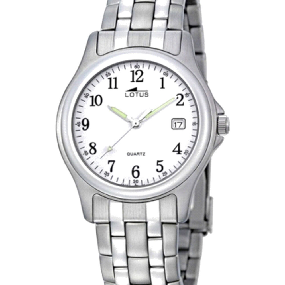 Reloj 15150/a Lotus Blanco Hombre Acero Clasico image number 0.0